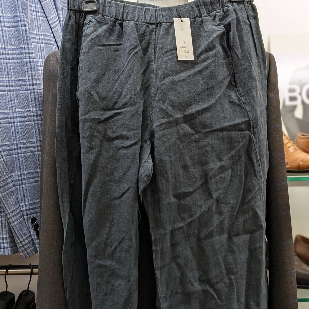 Velvet Linen Trouser XS in Navy